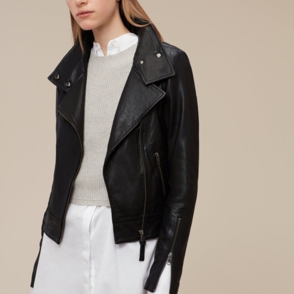 Aritzia Leather Biker Jacket - Picture 1 of 5